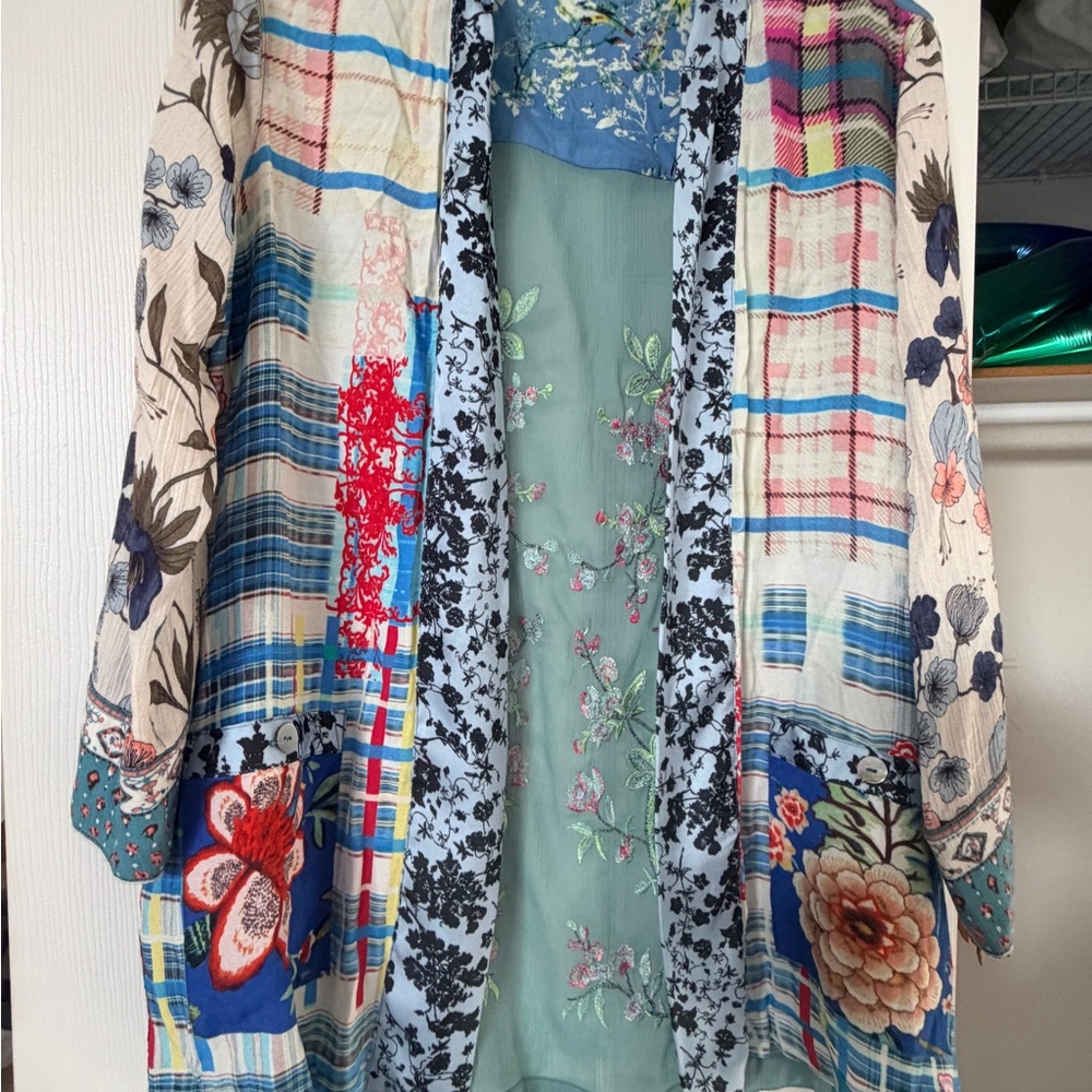 John Mark Floral Patchwork Kimono